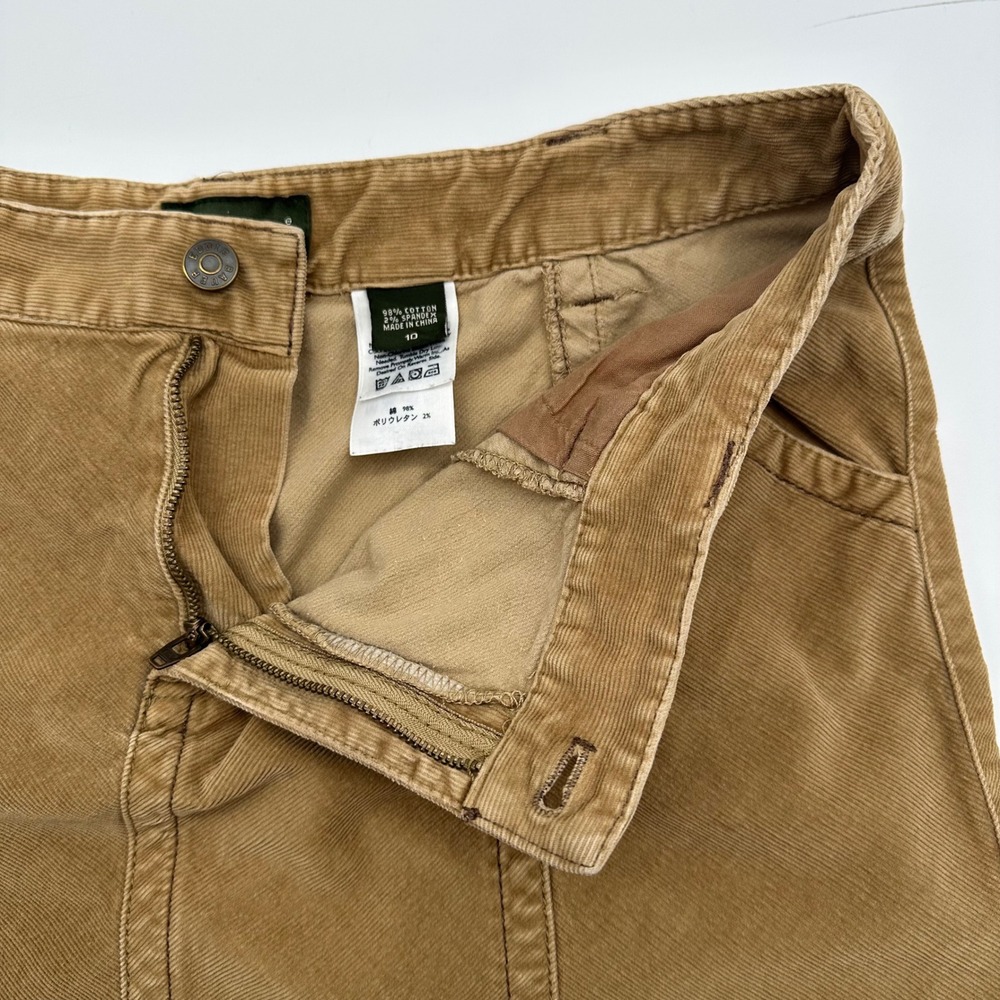 Eddie Bauer Tan Corduroy Midi Skirt Womens 10 Brown A-Line Stretch Cotton - Picture 4 of 9